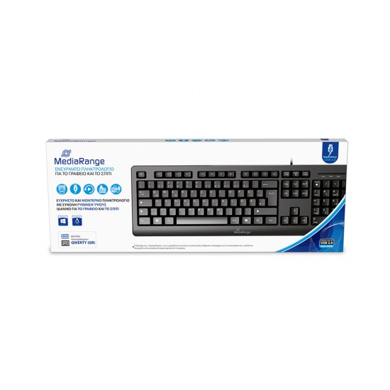 MediaRange Multimedia Πληκτρολόγιο Ενσύρματο MROS109-GR