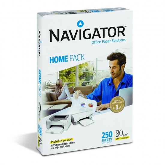 Navigator (Home Pack) 80g/m² Α4 Επαγγελματικό Χαρτί Εκτύπωσης 2500 Φύλλα