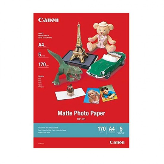Canon Matte 170g/m² Α4  Φωτογραφικό Χαρτί 5 φύλλα