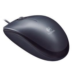 Logitech Optical Mouse M90 (Dark Grey, Wired) 
