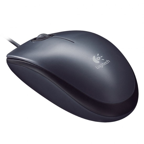 Logitech Optical Ποντίκι M90 (Σκούρο Γκρί, Ενσύρματο) 