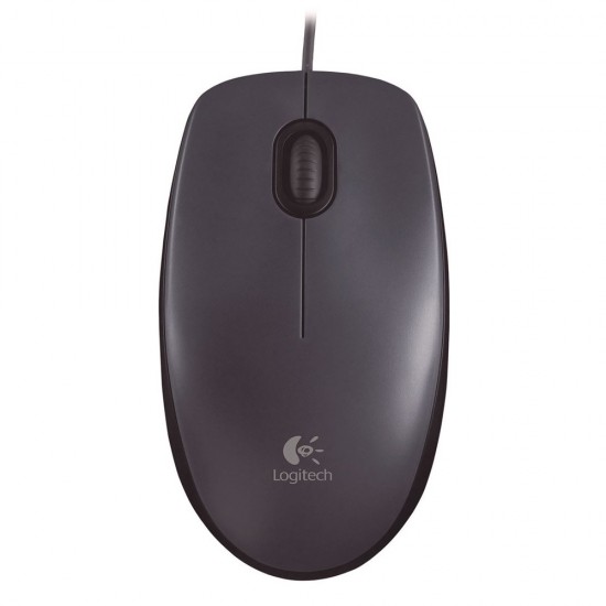 Logitech Optical Ποντίκι M90 (Σκούρο Γκρί, Ενσύρματο) 