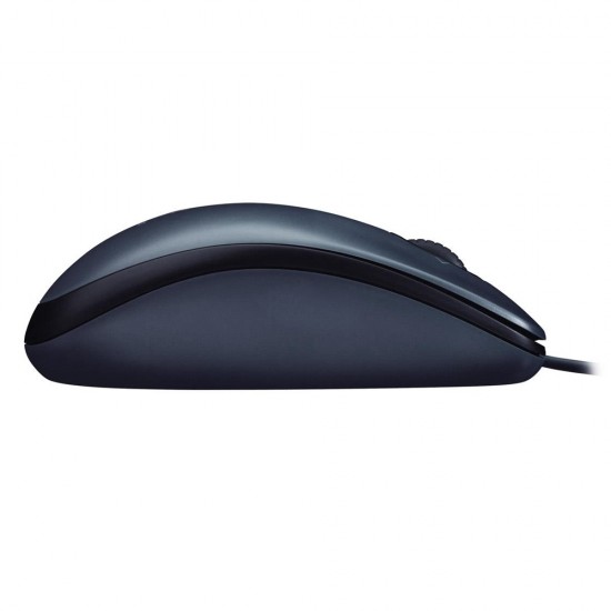Logitech Optical Ποντίκι M90 (Σκούρο Γκρί, Ενσύρματο) 