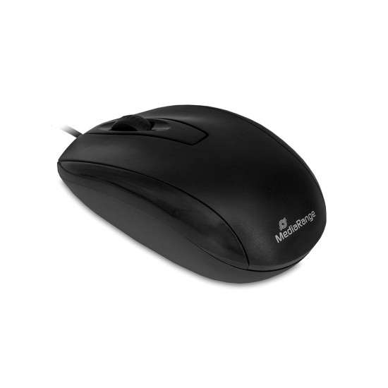MediaRange Optical Ποντίκι Corded 3-Button MROS211  (Μαύρο, με καλώδιο)